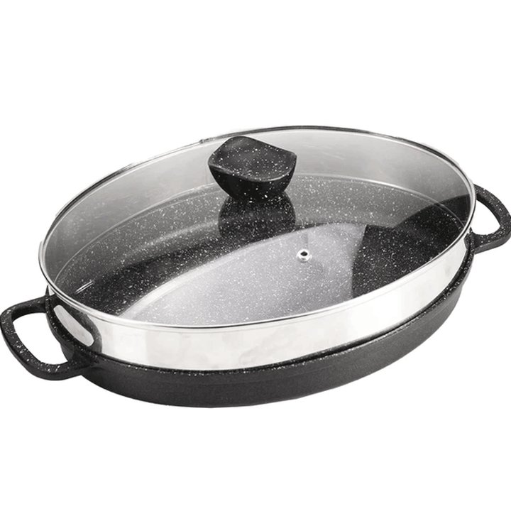 تابه گریل چدن سایز 26 نالینو مدل Angle