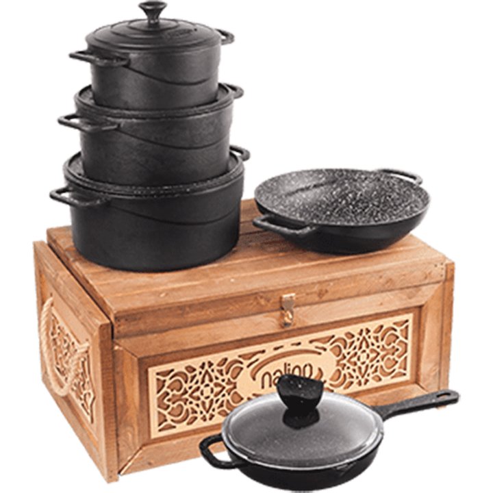 سرويس 9 پارچه چدن نالینو مدل Dio