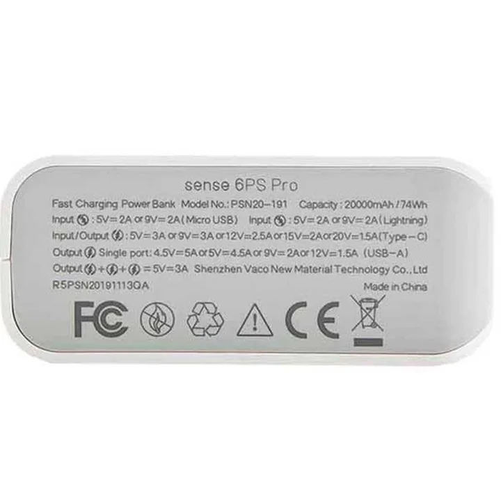 پاوربانک 20000 میلی آمپر روموس 30 وات مدل Romoss PSN20-191