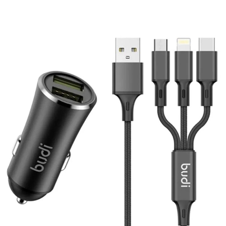 شارژر فندکی 12 وات بودی مدل Budi CC627T3B
