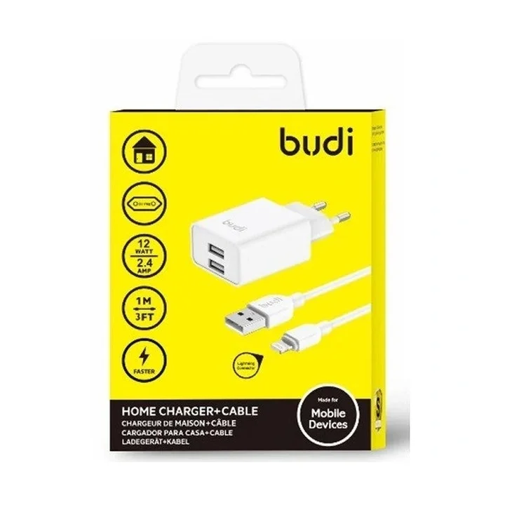 شارژر دیواری 12 وات بودی مدل Budi AC356ELW