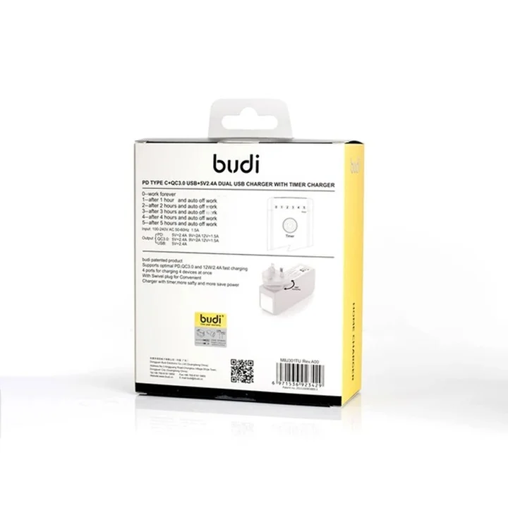 شارژر دیواری 30 وات بودی مدل Budi M8J301TE