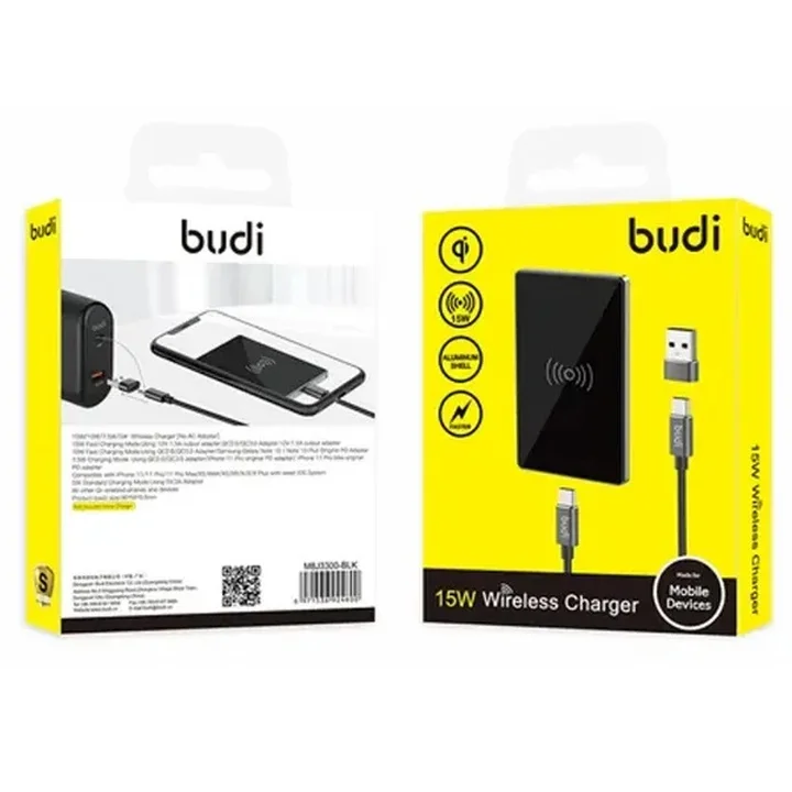 شارژر بی سیم بودی 15 وات مدل Budi M8J3300B