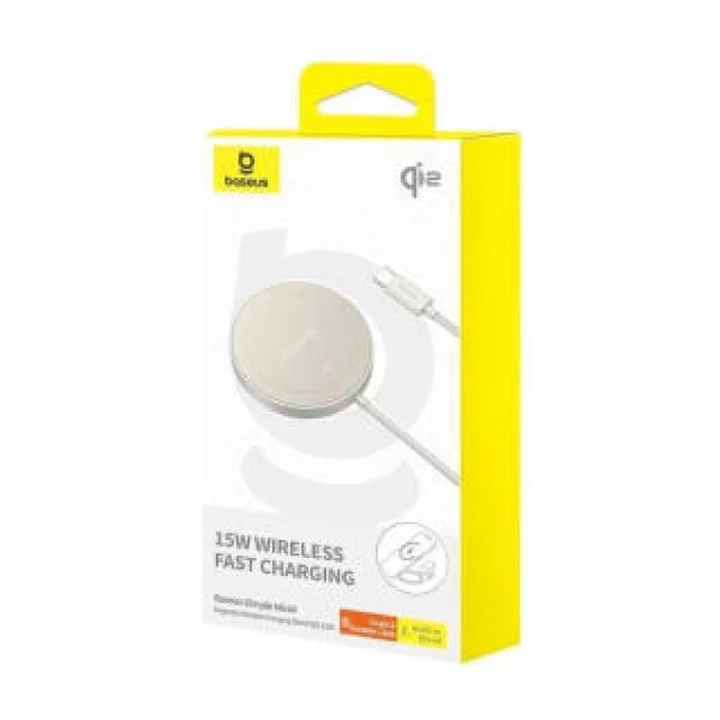 شارژر بی سیم 15 وات باسئوس مدل Baseus Simple Mini 4 Qi2