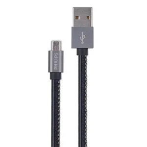 کابل تبدیل USB به microUSB فیلیپس مدل DLC2518 B طول 1.2 متر