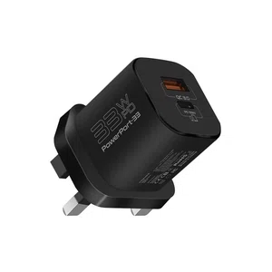 شارژر دیواری 33 وات پرومیت مدل POWERPORT-33.BLACK.EU